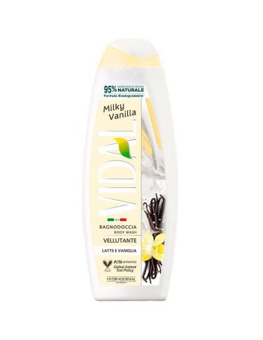 vidal bagnodoccia 500ml - vellutante - milky vanilla - latte e vaniglia: tuttocasashop.it: igiene e cura della persona
