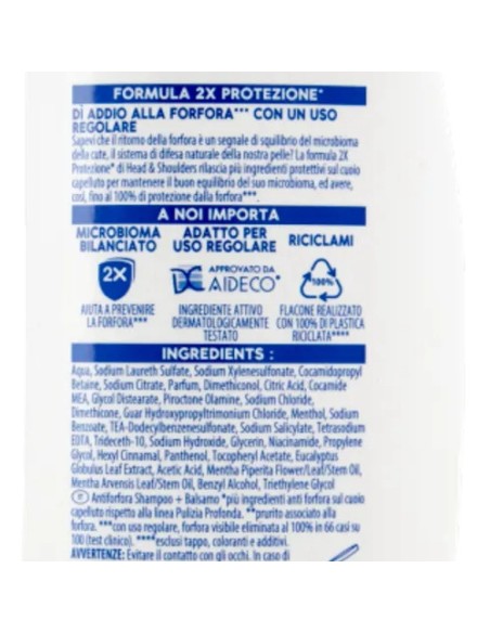 head & shoulders shampoo e balsamo 2in1 250ml - antiprurito: tuttocasashop.it: igiene e cura della persona