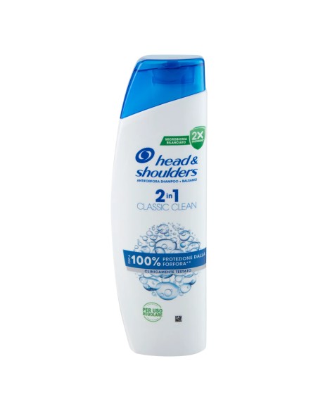 head & shoulders shampoo e balsamo 2in1 250ml - classic clean: tuttocasashop.it: igiene e cura della persona