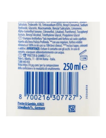 head & shoulders shampoo antiforfora 250ml - lisci e setosi: tuttocasashop.it: igiene e cura della persona