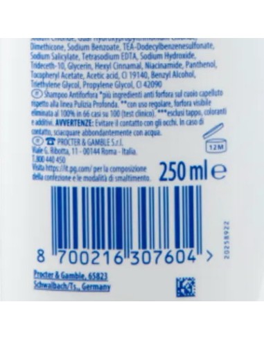 head & shoulders shampoo antiforfora 250ml - apple fresh - mela verde: tuttocasashop.it: igiene e cura della persona