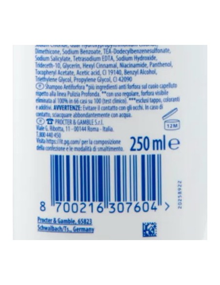 head & shoulders shampoo antiforfora 250ml - apple fresh - mela verde: tuttocasashop.it: igiene e cura della persona