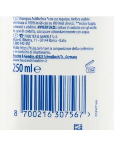head & shoulders shampoo antiforfora 250ml - supreme idrata - argan e cocco: tuttocasashop.it: igiene e cura della persona