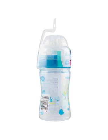 neobaby biberon in plastica collo largo - 150ml - 0m+ - dino blu: tuttocasashop.it: igiene e cura della persona