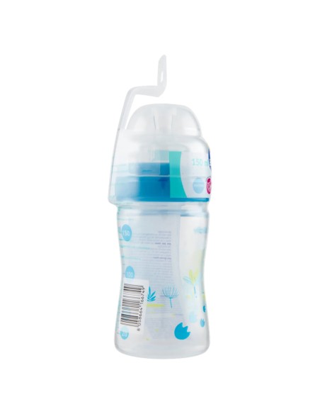 neobaby biberon in plastica collo largo - 150ml - 0m+ - dino blu: tuttocasashop.it: igiene e cura della persona