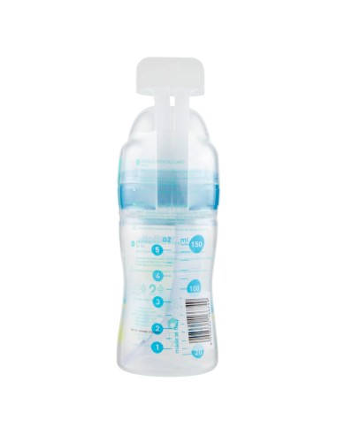 neobaby biberon in plastica collo largo - 150ml - 0m+ - dino blu: tuttocasashop.it: igiene e cura della persona