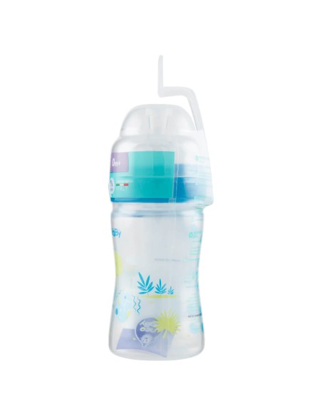 neobaby biberon in plastica collo largo - 150ml - 0m+ - dino blu: tuttocasashop.it: igiene e cura della persona