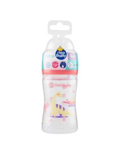 neobaby biberon in plastica collo largo - 150ml - 0m+ - dino rosa: tuttocasashop.it: igiene e cura della persona