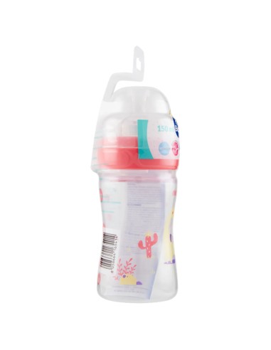 neobaby biberon in plastica collo largo - 150ml - 0m+ - dino rosa: tuttocasashop.it: igiene e cura della persona