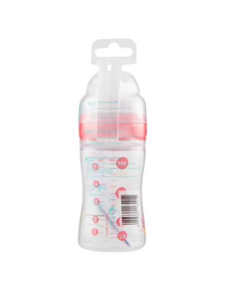 neobaby biberon in plastica collo largo - 150ml - 0m+ - dino rosa: tuttocasashop.it: igiene e cura della persona
