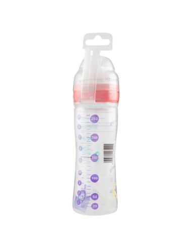 neobaby biberon in plastica collo largo - 250ml - 2m+ - dino rosa: tuttocasashop.it: igiene e cura della persona