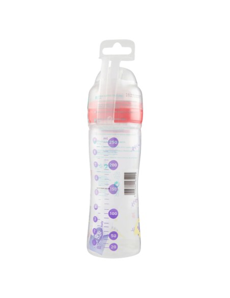 neobaby biberon in plastica collo largo - 250ml - 2m+ - dino rosa: tuttocasashop.it: igiene e cura della persona
