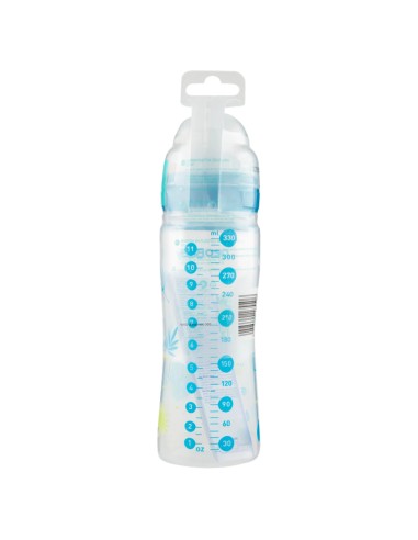 neobaby biberon in plastica collo largo - 330ml - 4m+ - dino blu: tuttocasashop.it: igiene e cura della persona