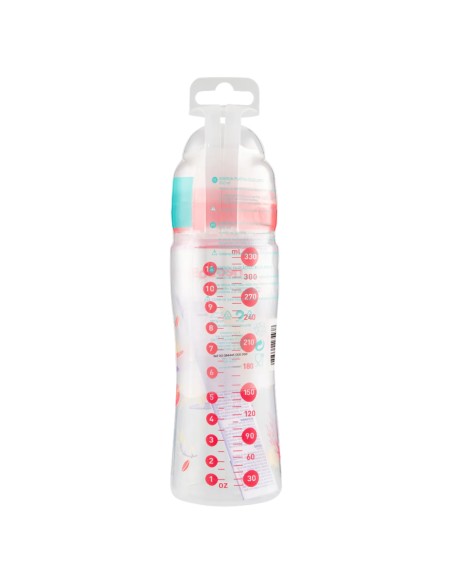 neobaby biberon in plastica collo largo - 330ml - 4m+ - dino rosa: tuttocasashop.it: igiene e cura della persona