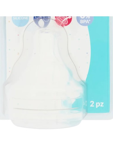 neobaby 2 tettarelle in silicone per biberon - 1 foro - flusso lento - 0m+: tuttocasashop.it: igiene e cura della persona