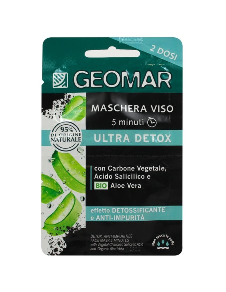 geomar maschera viso - 2 x 7.5ml - ultra detox detossificante anti-impurita': tuttocasashop.it: igiene e cura della persona