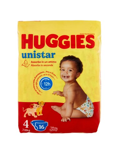 huggies unistar - 16 pannolini taglia 4 maxi 7-18 kg: tuttocasashop.it: igiene e cura della persona