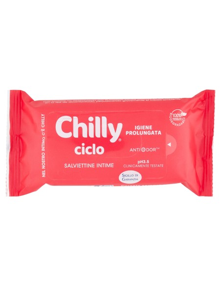 chilly salviettine intime imbevute 15pz - ciclo: tuttocasashop.it: igiene e cura della persona
