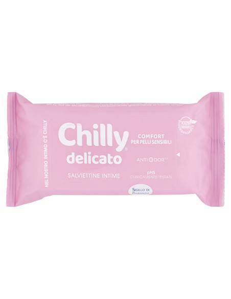 chilly salviettine intime imbevute 15pz - delicate: tuttocasashop.it: igiene e cura della persona