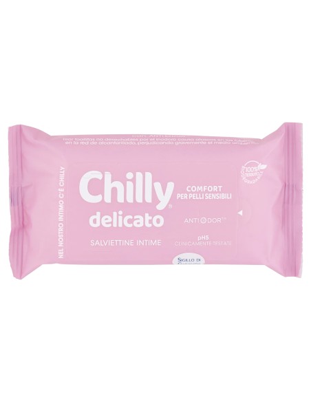 chilly salviettine intime imbevute 15pz - delicate: tuttocasashop.it: igiene e cura della persona