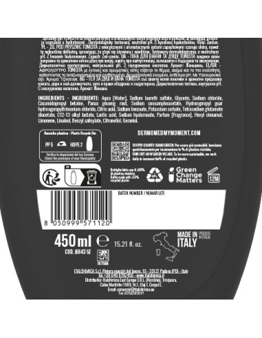 dermomed bagnodoccia 650ml - ph neutro - tonicita' al ginseng: tuttocasashop.it: igiene e cura della persona