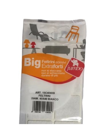 12 feltrini quadrati grandi - 40x40mm - bianchi - autoadesivi: tuttocasashop.it: altro - bazar