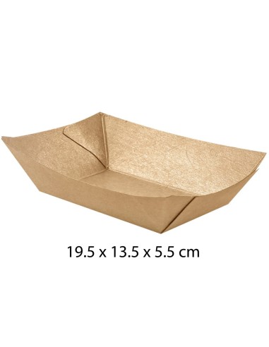 150 vaschette a barchetta in carta per fritti - 19.5 x 13.5 x 5.5 cm: tuttocasashop.it: carta & monouso