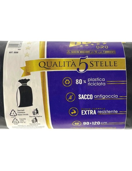 the best 1kg sacchi resistenti 90x120cm ldpe - neri - raccolta differenziata: tuttocasashop.it: pulizia e cura della casa
