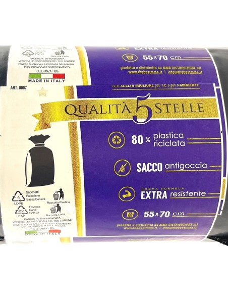 the best 1kg sacchi resistenti 55x70cm ldpe - neri - raccolta differenziata: tuttocasashop.it: pulizia e cura della casa