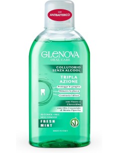 glenova collutorio per igiene orale - 400ml - fresh mint - con antibatterico: tuttocasashop.it: igiene e cura della persona