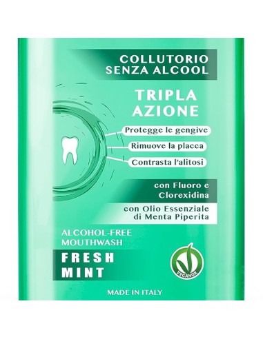 glenova collutorio per igiene orale - 400ml - fresh mint - con antibatterico: tuttocasashop.it: igiene e cura della persona