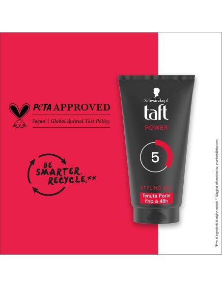 taft styling gel fissante per capelli - 150ml - power - tenuta forte 48h: tuttocasashop.it: igiene e cura della persona