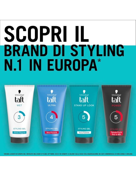taft styling gel fissante per capelli - 150ml - stand up look forza estrema: tuttocasashop.it: igiene e cura della persona