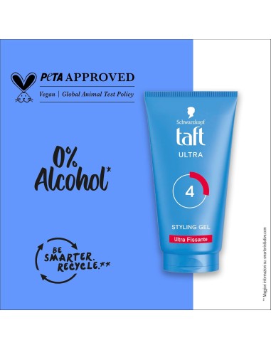 taft styling gel fissante per capelli - 150ml - ultra - ultra fissante: tuttocasashop.it: igiene e cura della persona