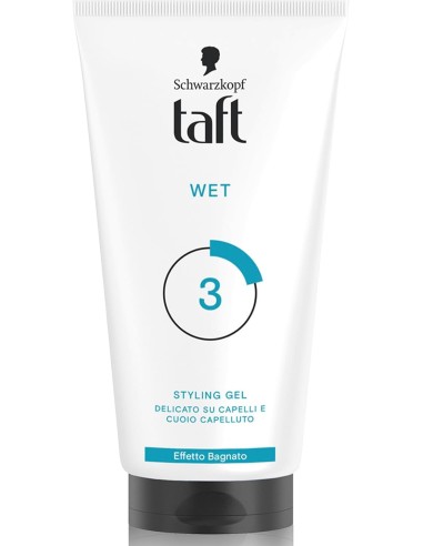 taft styling gel fissante per capelli - 150ml - wet - effetto bagnato: tuttocasashop.it: igiene e cura della persona