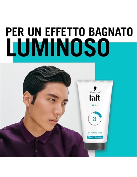 taft styling gel fissante per capelli - 150ml - wet - effetto bagnato: tuttocasashop.it: igiene e cura della persona