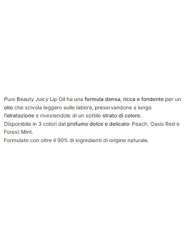 astra pure beauty juicy lip oil - olio labbra idratante - 01 peach: tuttocasashop.it: igiene e cura della persona