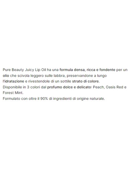 astra pure beauty juicy lip oil - olio labbra idratante - 01 peach: tuttocasashop.it: igiene e cura della persona