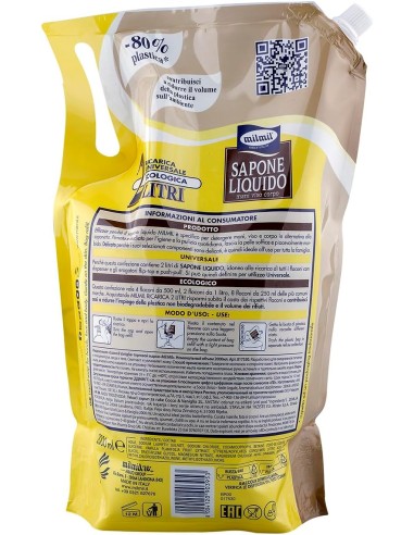 mil mil sapone liquido - ecoricarica - 2 litri - cocco: tuttocasashop.it: igiene e cura della persona