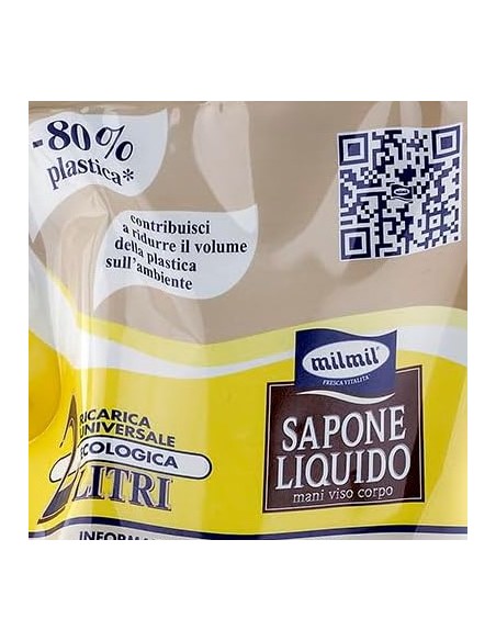 mil mil sapone liquido - ecoricarica - 2 litri - cocco: tuttocasashop.it: igiene e cura della persona
