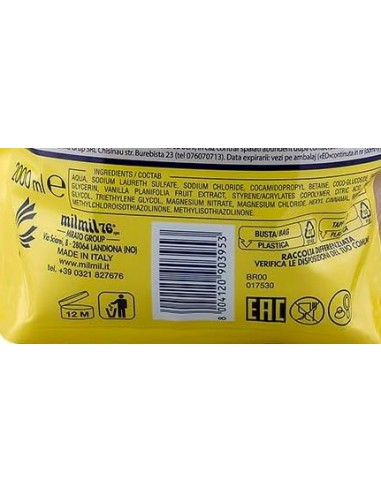 mil mil sapone liquido - ecoricarica - 2 litri - cocco: tuttocasashop.it: igiene e cura della persona