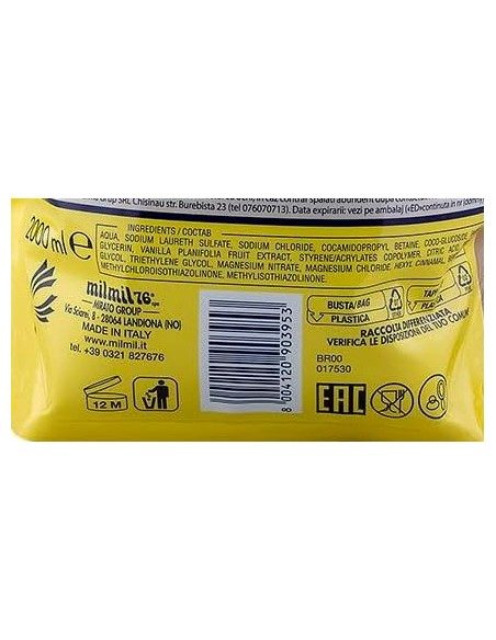 mil mil sapone liquido - ecoricarica - 2 litri - cocco: tuttocasashop.it: igiene e cura della persona