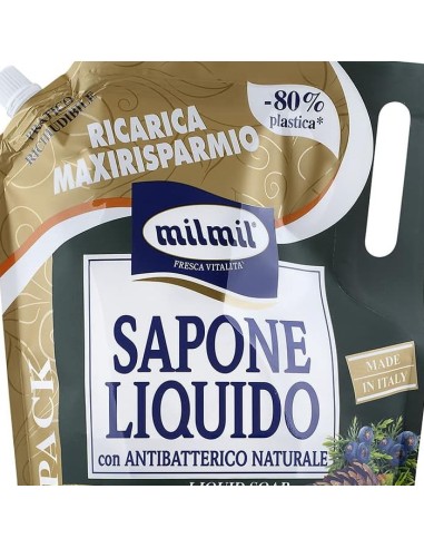 mil mil sapone liquido - ecoricarica - 2 litri - pino: tuttocasashop.it: igiene e cura della persona