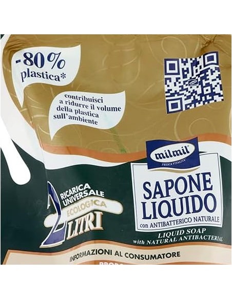 mil mil sapone liquido - ecoricarica - 2 litri - pino: tuttocasashop.it: igiene e cura della persona