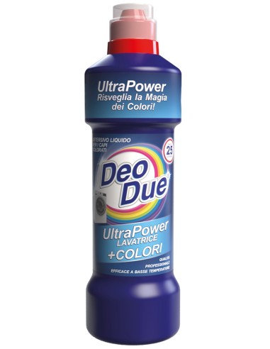 deo due ultra power lavatrice +colori 25 lavaggi 1 litro - detersivo liquido: tuttocasashop.it: prodotti per bucato e tessuti