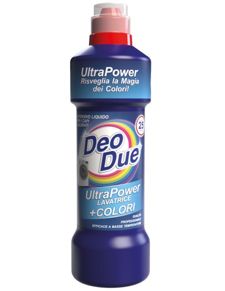 deo due ultra power lavatrice +colori 25 lavaggi 1 litro - detersivo liquido: tuttocasashop.it: prodotti per bucato e tessuti