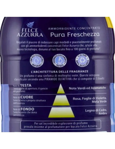 felce azzurra ammorbidente concentrato 45 lavaggi 900ml - pura freschezza: tuttocasashop.it: prodotti per bucato e tessuti