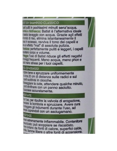 batist shampoo a secco spray - 75ml - formato mini da viaggio - travel size: tuttocasashop.it: igiene e cura della persona