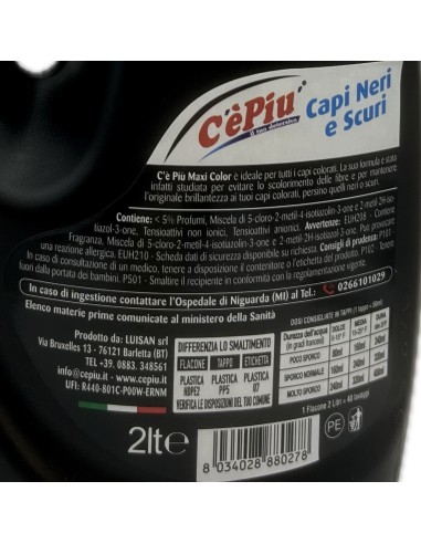 ce' piu' lavanero - 2 litri - detersivo capi neri o scuri: tuttocasashop.it: prodotti per bucato e tessuti