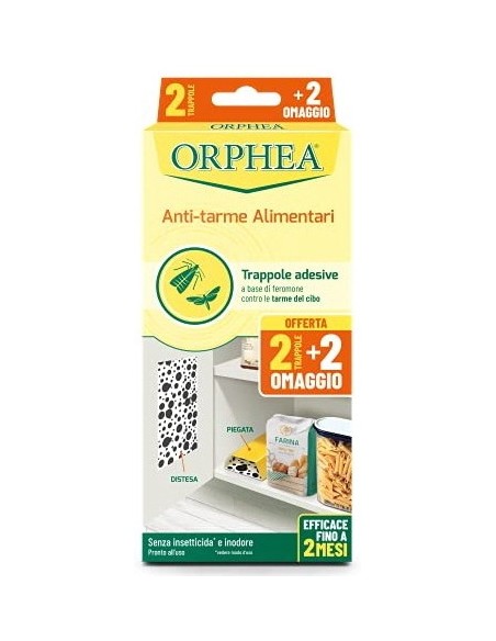 orphea anti-tarme alimentari - 3 trappole adesive - inodore: tuttocasashop.it: pulizia e cura della casa